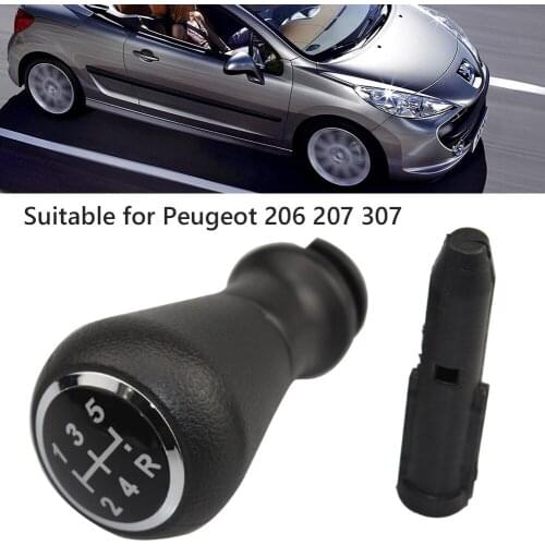 Car Gear Shift Knob Badge Cap Cover 5-Speed Gear Shifter Lever Knob + Adapter for Citroen C-Quatre Saxo Xsara Xantia