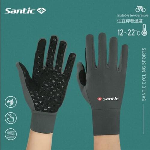 SANTIC 2020 Fall/Winter Bike Riding Gloves Cold Resistant Touch Screen Bike Full Fingers Gloves