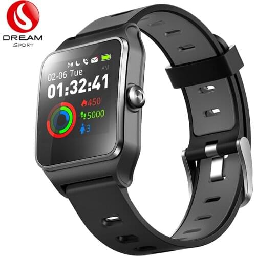 2020 Smart Watch Men Women Heart Rate Monitor Call Reminder Smartwatches For Android IOS DW-303 Black Smart Wrist DREAMSPORT