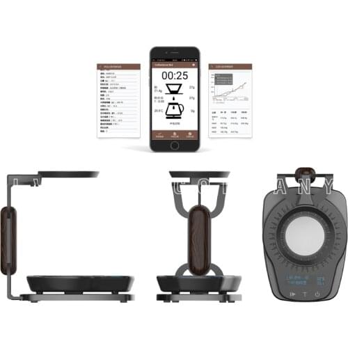 Ultrakoki Smart Coffee Scale Hand Brewing Electronic Dual Scale App Real-time Display