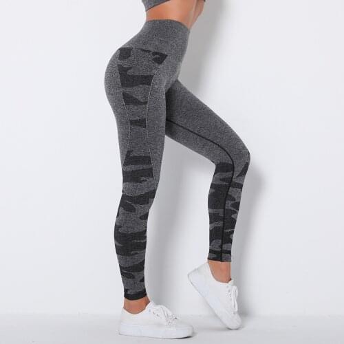 Sports Leggings for Women Sexy Camouflage Fitness Yoga Pants High Waist Tights Gym Tummy Control Tights Running Workout Push Up