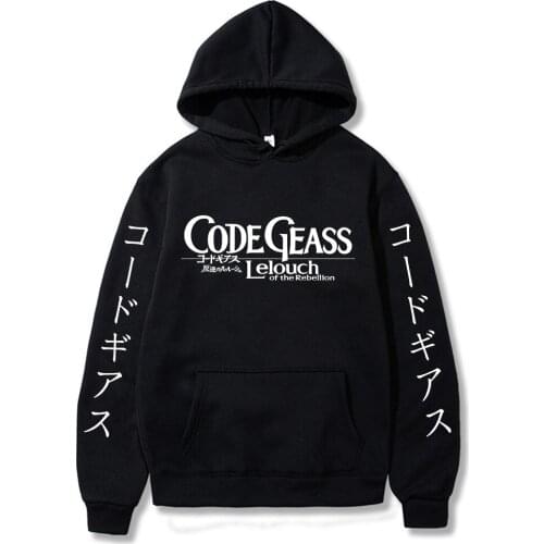 Harajuku Code Geass Unisex Hoodie Anime Printed Hip Hop Streetwear Casual Sweatshirt Pullover