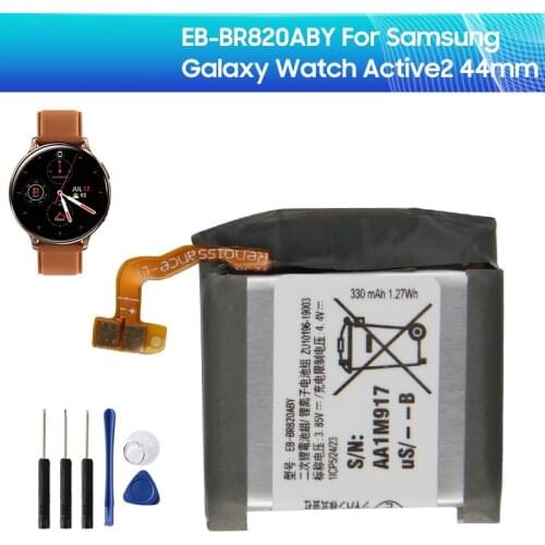 Original Replacement Battery EB-BR820ABY for Samsung Galaxy Watch Active 2 Active2 SM-R820 SM-R825 44mm 340mAh Genuine Battery