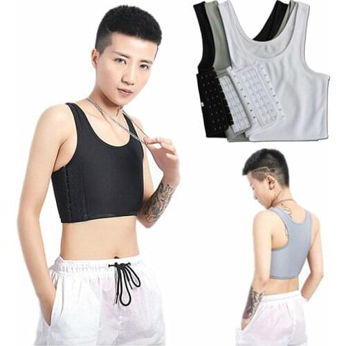 Tank Tops Women Seamless Summer Short Vest Flat Breast Binder Corset Tomboy Comfortable Tank Top Shaper Bustier
