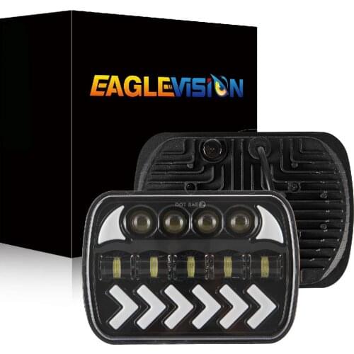 1Pair 7Inch 5Inch Work Light for Wrangler Led Car with Steering Headlight High Light Near Light