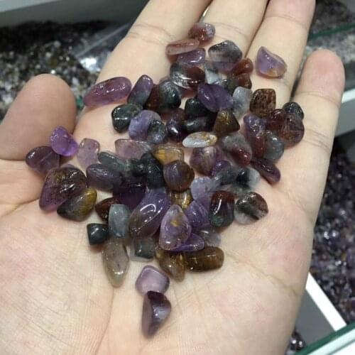 100g Degaussing Purification Of Natural Purple Titanium Crystal Gravel Aquarium Buddhist Potted Plants