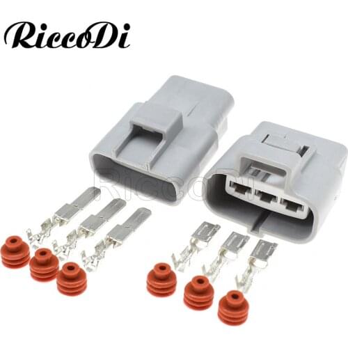 15 Sets 3 Pin 4.8MM Car Female Male Electric Fan Plug Auto Connector 6188-0129 6189-0165 for Toyota Carola Corolla Camry