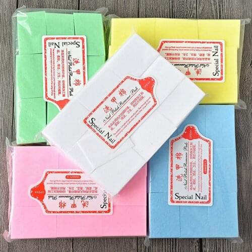 5 Colors 600pcs/bag Lint-Free Wipes Nail Cotton Pads Clean Paper Soak off Remover Nail Tool Non-woven Wipes TR13