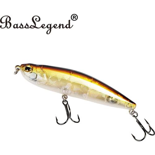 BassLegend Fishing Topwater Lure Surface Walk The Dog Bass Pike Sparrow Wobbler Stick Bait WTD Floating Pencil Popper 100mm 20g