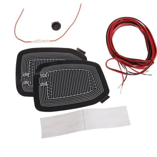 Free delivery New Hot 1 Set Universal Quick Warm DC 12V Auto Car Side Mirror Glass Heater Heated Defogger Pad Mat