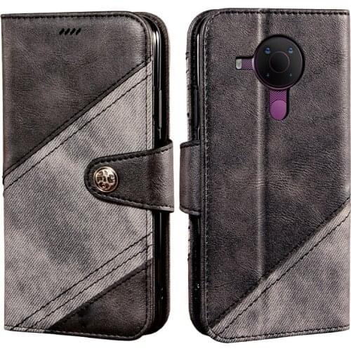 Flip Case For Nokia 5.4 Book Leather Case Shockproof Bumper Flip Case For Nokia 5.4 Cover
