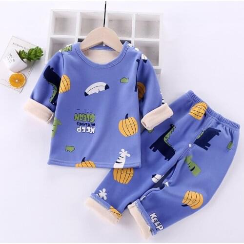 Kids Sleepwear Cotton Full Sleeve Cotton Cartoon Pyjamas Children Baby Girls Boys Plus Thick Pajamas Pijama Infantil Pijamas