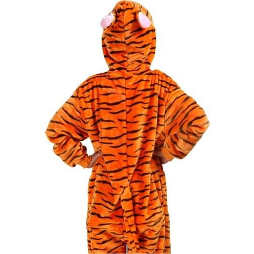 Kids Onesies Hooded Pajamas Children Sleepwear Boys Girls Tiger Animal Anime Pyjama Pijama Flannel Nightwear Clothes