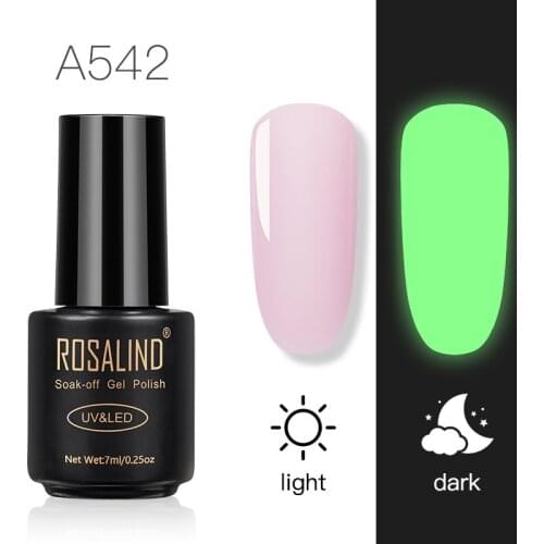 Nail Gel Polish Luminous Gel Manicure Pedicure 7ml Nail Art Tools Nail Gel ROSALIND UV LED Soak Off