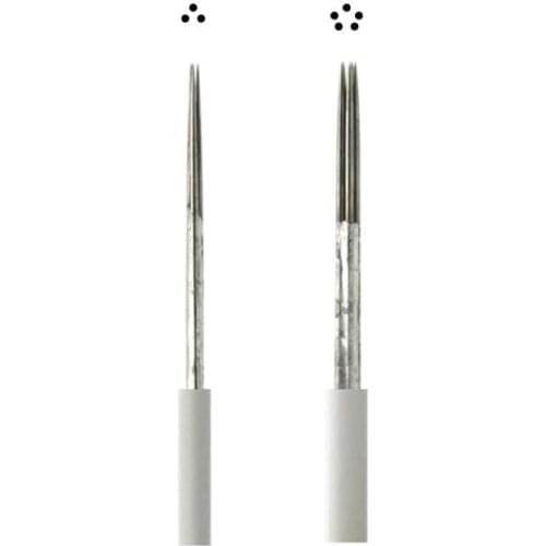 500Pcs Shading R3/5 LINER Eyebrow Microblading Needles Blade Round Needles for Semi Permanent Makeup Tattoo Manual Pen