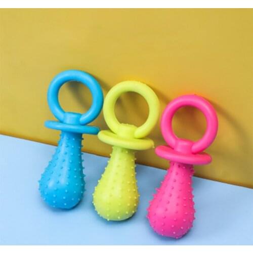 Dog Chew Toys Pet Rubber Toothbrush Teeth Cleaning Supplies Funny Pacifier Modelling Puppy Molar Bell Toy Dog Accessories