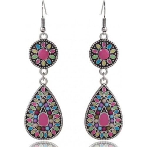 Indian Jewelry Bohemia Earrings For Women New Design Brand Retro Elegant Water Drop Big Earrings Pendientes Mujer Moda
