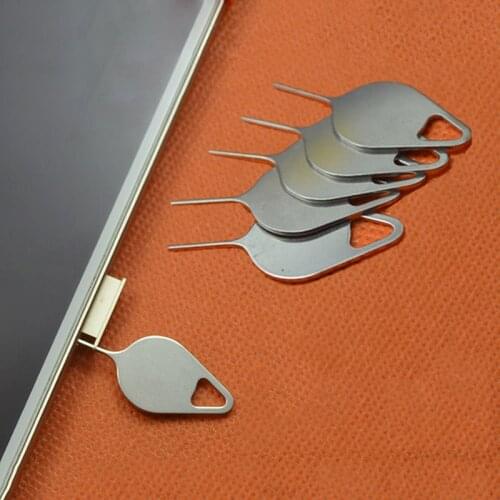 5PCS Sim Card Tray Removal Eject Pin Key Tool Stainless Steel Needle for iPhone iPad Samsung for Huawei xiaomi