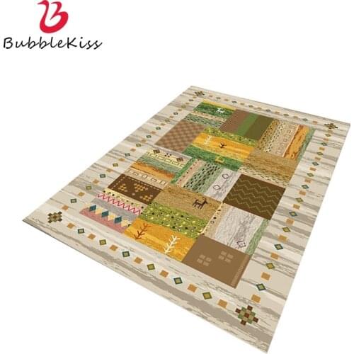 Bubble Kiss European Retro Style Carpets For Living Room Geometric Printing Bedroom Sofa Coffee Table Large Mat Home Decor Rugs