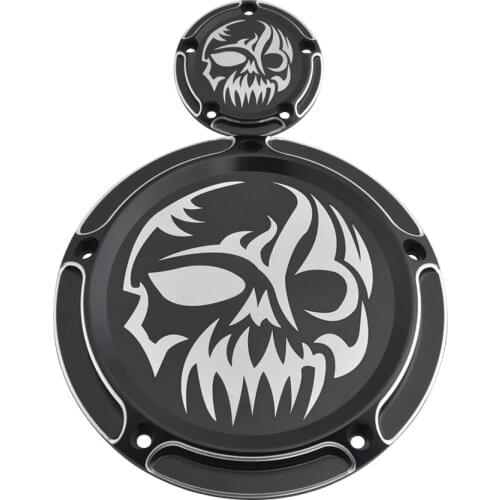 Motorcycle Skull Wing Timing Cover Timing Accessories Derby Timer Cover Set For Harley Dyna&Softail 99-17 Custom Touring