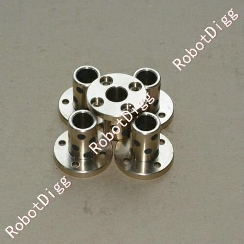 Free Shipping 5pcs/lot 10mm Selfgraphite Flanged Linear Bearing F10UU