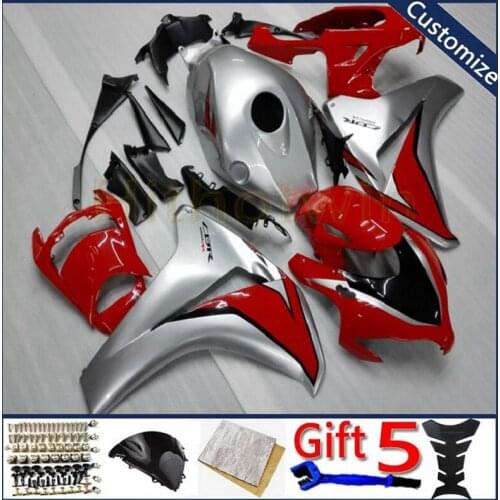 Motorcycle cowl For CBR1000RR 2008 2009 2010 2011 CBR 1000RR 08 09 10 11 ABS plastic Fairing kit Injection mold silver red