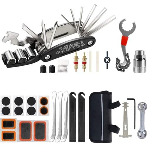 Bicycle Tools Kits Tire Patch Repair Crank Puller/ Chain Splitter Cutter Breaker/ Flywheel Remover/ Spoke Wrench Bike Accessorie
