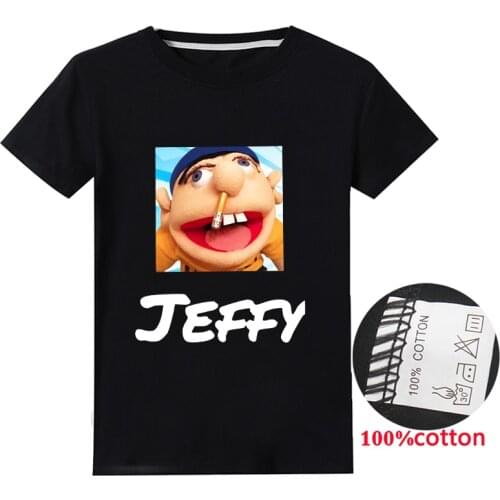 Novedades 2020 Children Clothes Jeffy Short Sleeve Cartoon Funny Boys T Shirts Girls Kids Tops Tee Shirt Fille Baby Camiseta