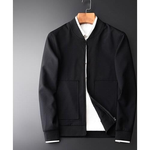 New Arrival Spring Baseball Uniform Single-deck Mens Jackets Hight Qulity Fashion Thin Casual Slim Fit Black Jcaket 4XL