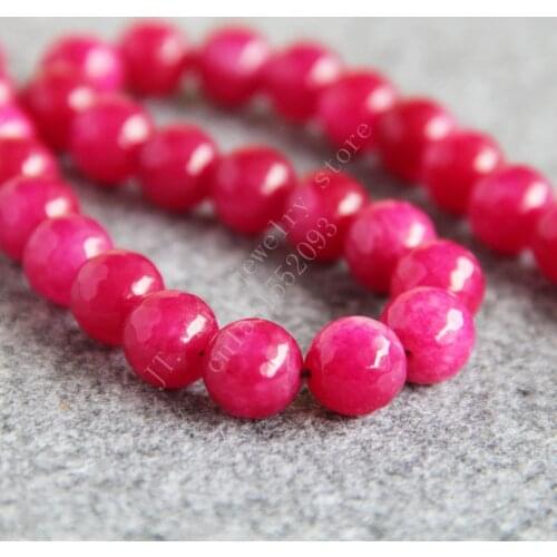 New 12mm Red Pink chalcedony Faceted chalcedony Beads! Shitou Fit For Making Bracelet&Necklace DIY Jewelry wholesale