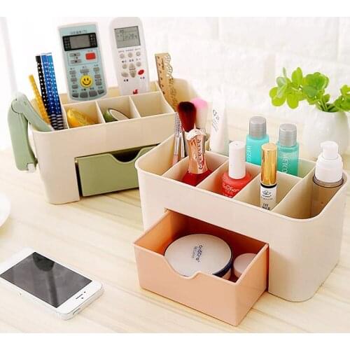Storage Makeup Organizer Plastic Container Brush Lipstick Holder Jewelry Display Beauty Box Cosmetics Organizations Bathroom