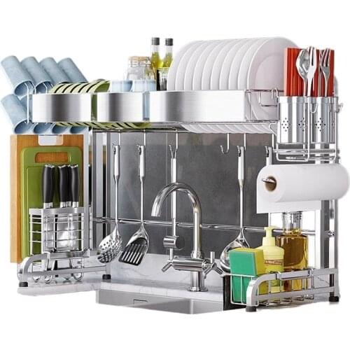 Organizer Egouttoir Vaisselle Rangement Stainless Steel Organizador Mutfak Cocina Cuisine Kitchen Storage Rack Holder