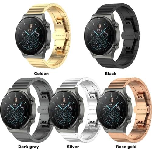 For Huawei GT2 PRO GT2 PRO ECG GT2 One Bead Steel Belt 22MM Stainless Steel Watch Strap