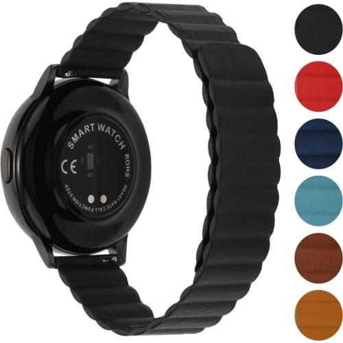 20mm 22mm Leather Magnetic Buckle Watchband for Huami Amazfit GTR 2/2e Watch Wrist Strap for Amazfit GTS 2/Bip Watch Band Belt