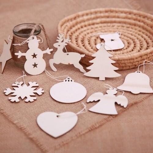 Christmas Tree Hanging Wooden Ornaments Party Christmas Decorations for Home Wooden Pendant LX8579