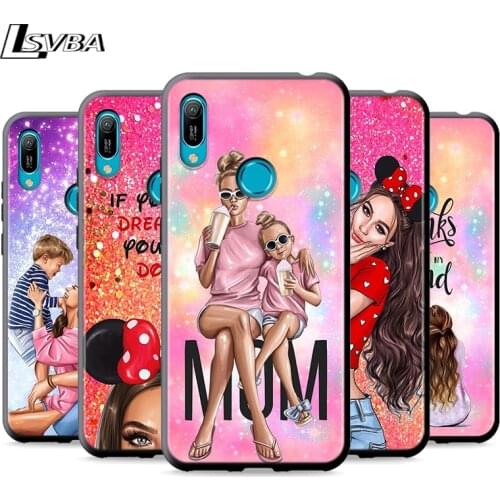Silicone Cover Lucky Cute Mom Baby For Huawei Mate 30 20 20X 10 Y9 Y7 Y6 Y5 Pro Prime Lite 2019 2018 A5s Phone Case