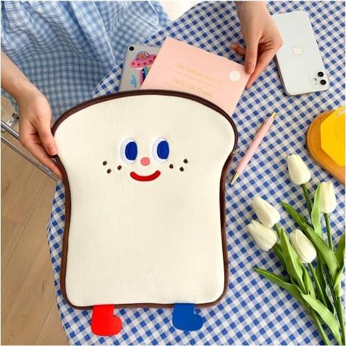 Cute iPad Sleeve for Girl Ins Style Fashion Black Cartoon Smile Pattern Tablet Bag 11 inch 9.7 10.2 inch Hot Sale Bag for iPad