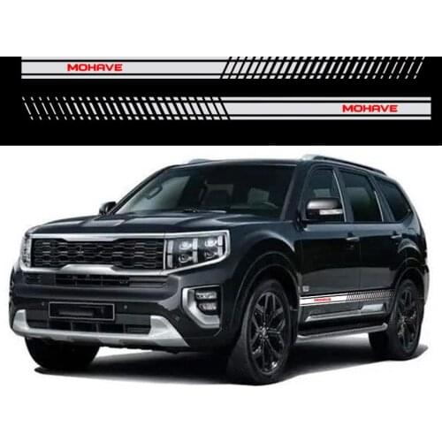 2Pcs Stylish car door side sticker vinyl body decal racing stripe sticker for Kia Mohave Car accessories