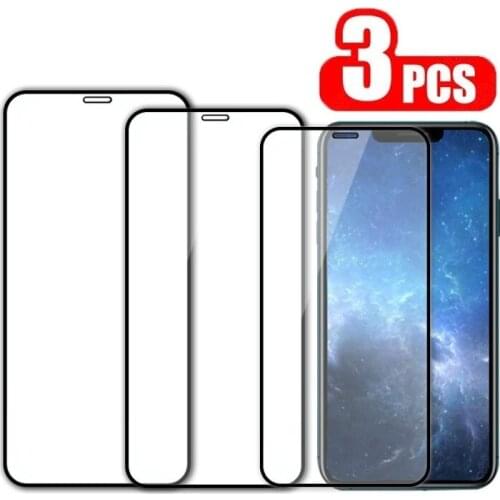 3PCS Tempered Glass for Apple iPhone 13 Pro Max 12 13 Mini Screen Protector Glass iPhone 11 Pro XS XR 7 8 Plus 6S 5SE2 From Film