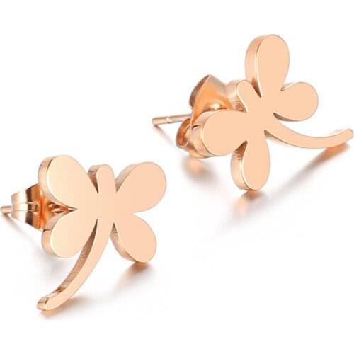 Fashionable stainless Steel Drop Earrings ladies dragonfly earrings popular exquisite dragonfly