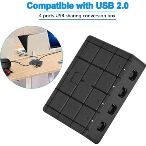 2/4 Ports USB KVM Switch USB 2.0 Sharing Switch Switcher Adapter Cable for PC Scanner Printer Mouse USB Power USB Hub