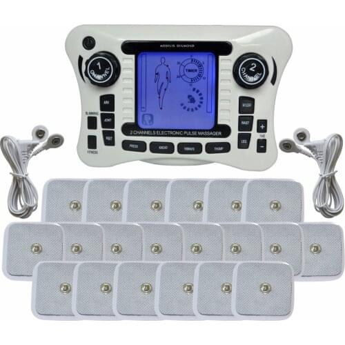 308B Electrical Stimulator Tens Massager Digital Therapy Massage Device Body Neck Shoulder Pain Relief With 10Pair Electrode Pad