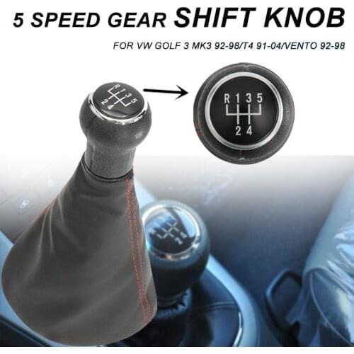 5 Speed Car Gear Shift Knob PU Gaiter Boot Interior Part For VW Jetta Golf 3 MK3 1992-1998 Vento Transporter Eurovan Golf Cabrio