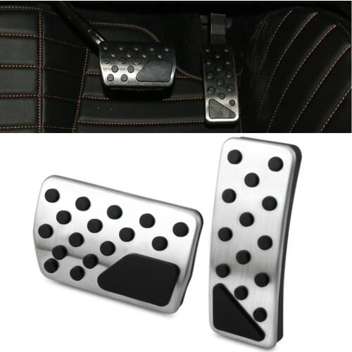 Stainless Steel Car Accessories Gas Brake Foot Rest Pedal For Jeep Grand Cherokee 2010-2015 Dodge Durango Modified Metal Pad