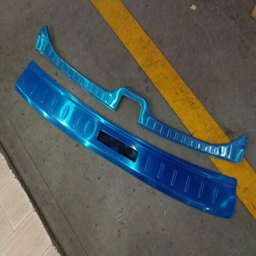 Car-covers stainless steel Internal + external Rear bumper Protector Sill fit for 2015-2017 Volvo XC60 Auto parts