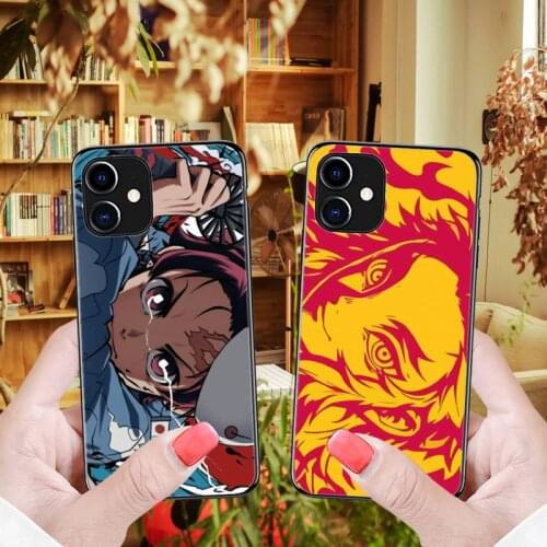 Anime Demon Slayer Phone Case for iPhone 12 8 7 6 6S Plus X 5S SE 2020 XR 11 12 Pro mini pro XS MAX cover