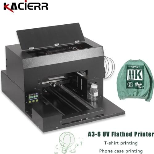 A3 UV digital high-definition printer adopts Epson L1800 print head UV LED cooling system for T-shirt and 3D relief printing