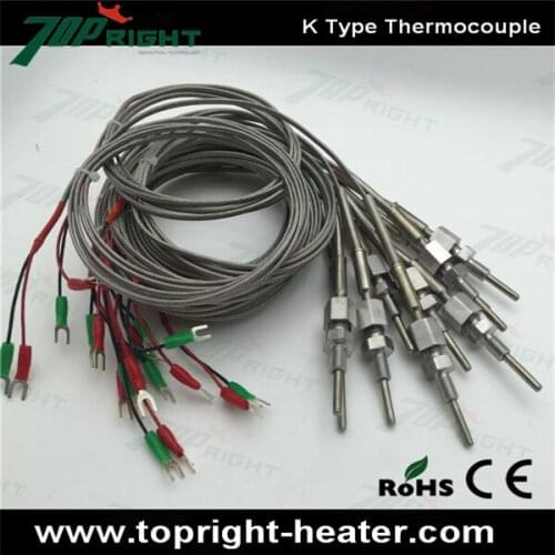 Probe dia. 4mm probe length20mm K type thermocouple sensor with M8 thread ,free shippling