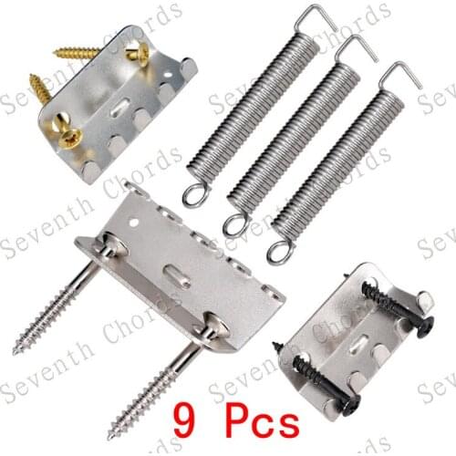 9 Sets Electric Guitar Tremolo Bridge Body Mount Claw & Springs & Mounting screws Fits for Tremolo Bridge
