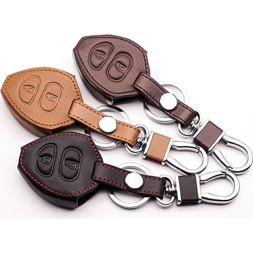Hot sale Leather Case For Toyota Corolla Rav4 Yaris Avensis / Prado Car Key Wallet Car Styling 2 buttons remote starline a91